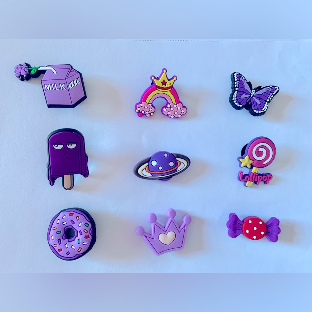 Love Purple Pack Shoes Charm Jibbitz